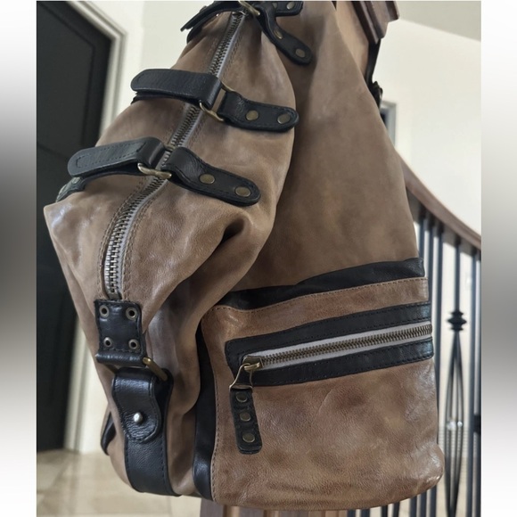 A.S. 98 x Free People Distressed Leather “Birch”/“Herra” Moto Backpack $469 USD - Picture 3 of 16